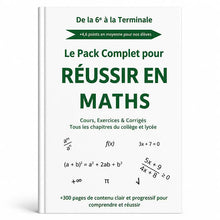Charger l'image dans la galerie, MathBoost™ – De la difficulté à la réussite (Collège &amp; Lycée)